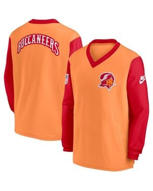Nike Tampa Bay Buccaneers Throwback V-Neck Pullover Windbreaker - Orange
