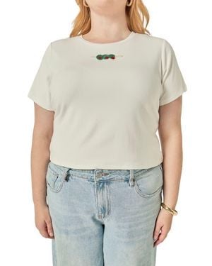 English Factory Beaded Baby Tee - Gray