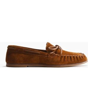 H&M Split Suede Loafers - Brown