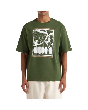 Diadora Legacy I Cotton Graphic T-Shirt - Green