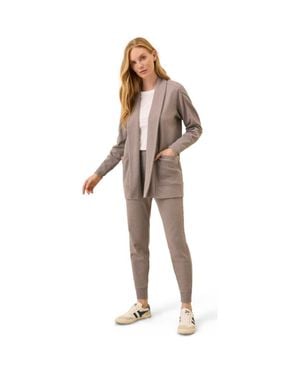 Pact Organic Cotton Airplane Wrap Cardigan - Brown