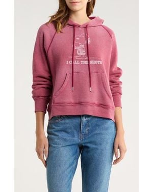 RE/DONE Classic Peanuts Snoopy Thermal Lined Hoodie - Red