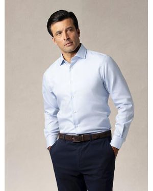 Robert Talbott Reynolds Hopsack Contemporary Fit Shirt - White