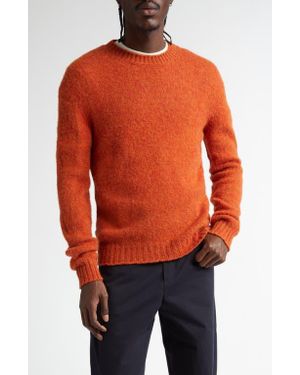 De Bonne Facture Shaggy Sheep Wool Sweater - Orange