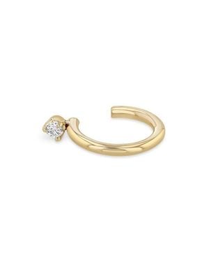Zoe Chicco Prong Diamond Ear Cuff - Metallic