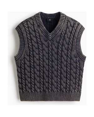 H&M Relaxed Fit Cotton Sweater Vest - Multicolor