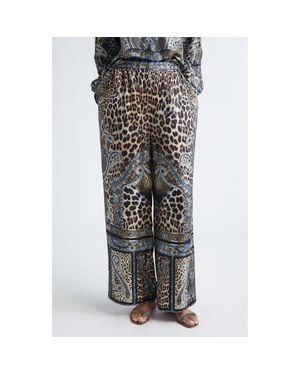 CAMILLA Button Front Lounge Pants - Gray