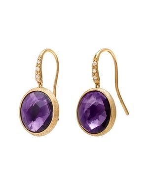 Marco Bicego Jaipur Amethyst & Diamond Drop Earrings - Purple