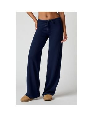 Florence By Mills Wide Leg Jersey Rib Sweatpants - Blue