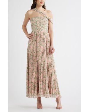 Chelsea28 Pleated One-Shoulder Maxi Dress - Natural