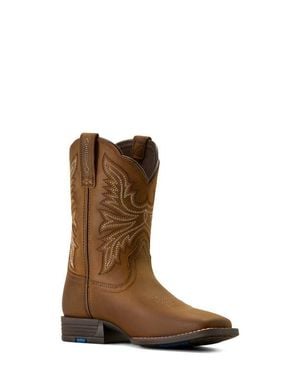 Ariat Kids' Westwood Wide Square Toe Western Boot - Brown