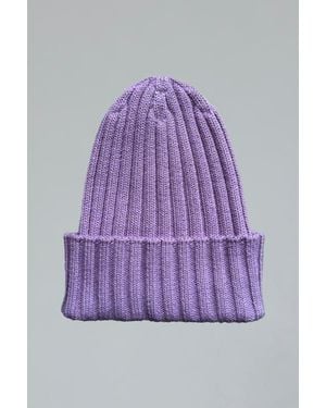 SSKEIN Ribbed Beanie - Purple