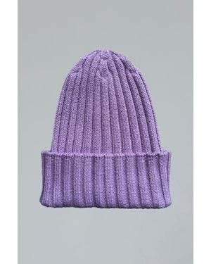 SSKEIN Ribbed Beanie - Purple