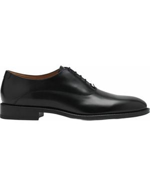 Lanvin Signature Leather Oxford Shoes - Black