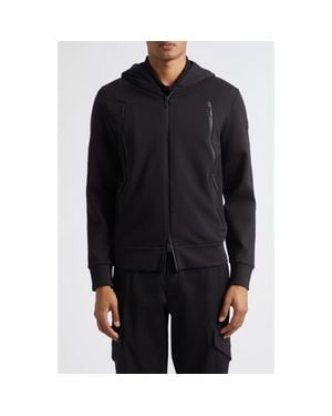 Moncler Cotton Blend Zip-Up Hoodie - Black