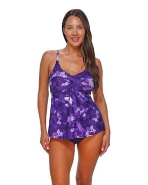 Sunsets Escape Tori Tankini Swimsuit Top - Purple