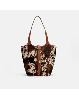MARC NOLAN Mila Leather Tote Bag - Brown