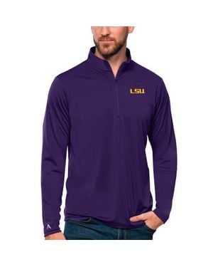 Antigua Lsu Tigers Tribute Quarter-Zip Top - Purple