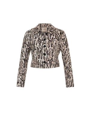 Theo the Label Tyche Jacquard Shrunken Jacket - White