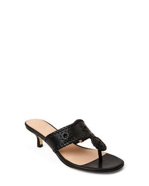 Jack Rogers Jacks Kitten Heel Flip Flop - Black
