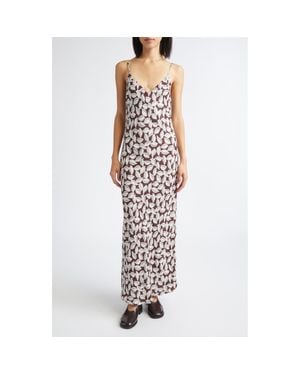 Bode Paper Birch Print Slipdress - Multicolor
