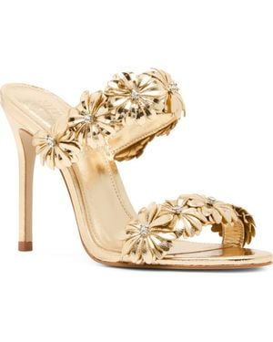 Steve Madden Sunshine Crystal Flower Sandal - Metallic