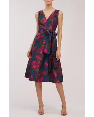 Kay Unger Elisa Sleeveless Cocktail Dress - Red