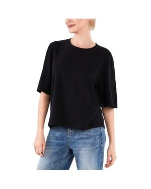 HINT OF BLU Hig Hug Crewneck T-Shirt - Black