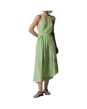 Equipment Alejandra Halter Silk Maxi Dress - Green