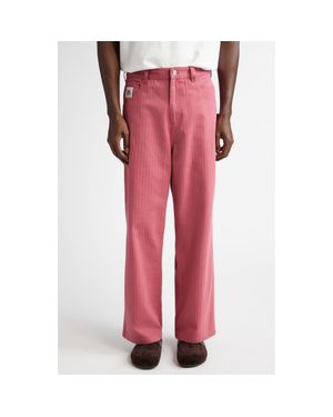 Bode Knolly Brook Twill Pants - Red