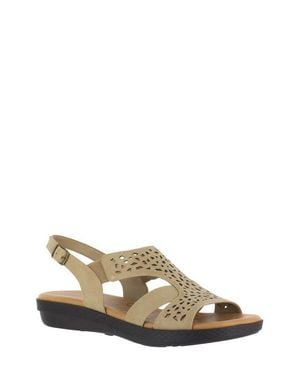 Easy Street Bolt Perforated Strappy Sandal - Multicolor