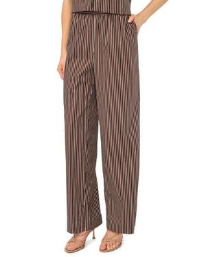 Halogen® Striped Pull On Pants With Side Slits - Brown