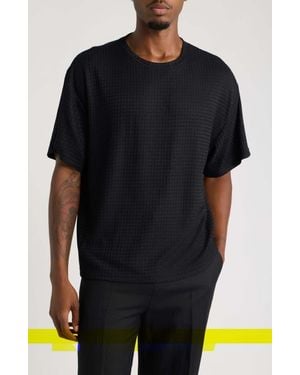 RIZORT Jenaro Waffle Knit T-Shirt - Black