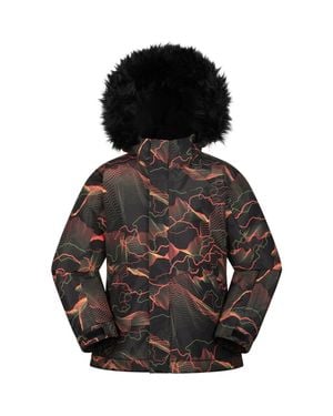Mountain Warehouse Childrens/Kids Berg Abstract Ski Jacket - Black