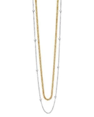 Argento Vivo Two-Strand Layered Necklace - White