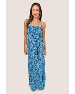 JJwinks Montecito Bra-Free Smocked Maxi Dress - Blue