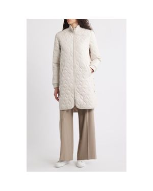 Ilse Jacobsen Isle Jacobsen Long Quilted Jacket - Natural