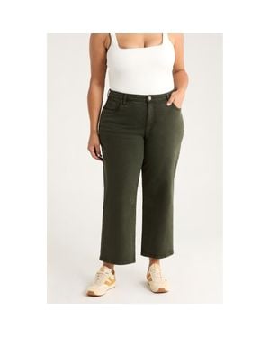Kut From The Kloth High Waist Ankle Wide Leg Jeans - Green