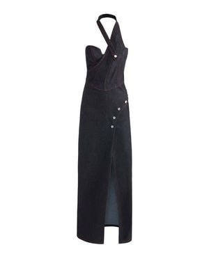 Jendue Davidson Cross Neck Maxi Dress - Black