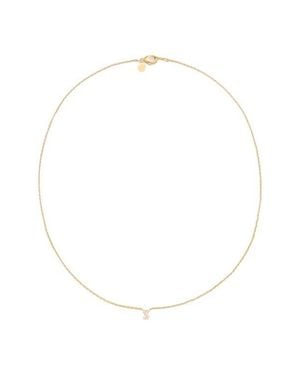 petit moments Call Me By Your Name Initial Pendant Necklace - White