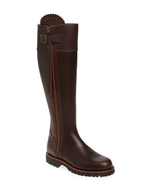 Penelope Chilvers Water Resistant Knee High Tassel Boot - Brown