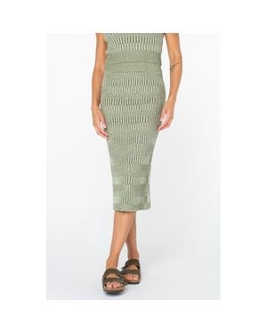 Roxy Gemma Midi Pencil Sweater Skirt - Green