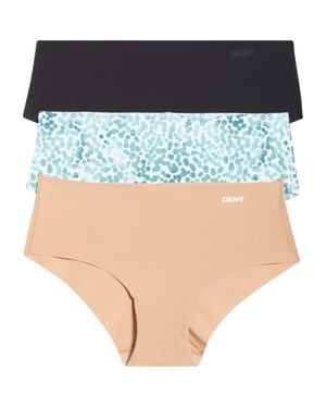 DKNY Litewear Cut Anywhere Assorted 3-Pack Hipster Briefs - Blue