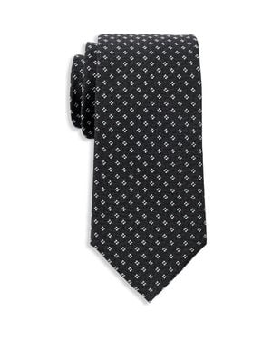 Michael Kors Big & Tall Alonso Neat Patterned Tie - Black