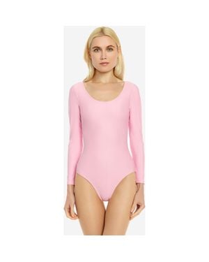 Leveret Long Sleeve Leotard - Pink