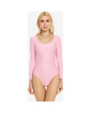 Leveret Long Sleeve Leotard - Pink