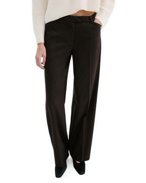 Mango Wide Leg Pants - Black