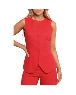 Petal & Pup Amia Sleeveless Vest - Red