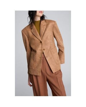 Kenneth Cole Snake Embossed Jacket - Brown