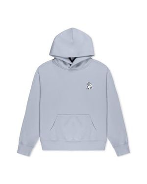 Alix Heartly Ghost Relaxed Midweight Fleece Pullover Hoodie - Blue